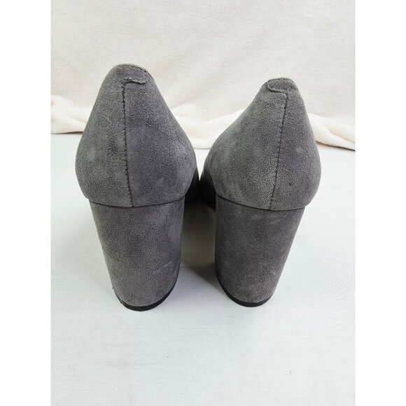 Marc Fisher Size 9M Womens Gray Leather Suede Caitlin Slip On Pointed Toe Shoes - Picture 11 of 14